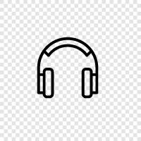 earphones, ANC, noise cancellation, stereo icon svg