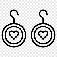 earrings for women, earrings for men, hoop earrings, pearl icon svg