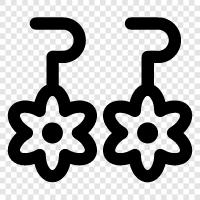 Ohrringe, Hoop Ohrringe, Clip Ohrringe, Ohrstecker symbol