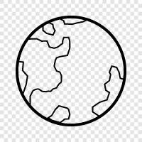 Earthlike planet, rocky planet, gas giant, Jupiterlike planet icon svg