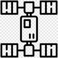 Erde, Orbit, Kommunikation, Technologie symbol