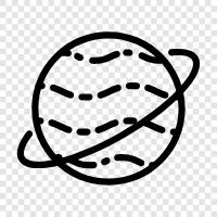 Earth, Solar System, Moon, Meteor icon svg