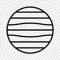 Erde, Mond, Jupiter, Saturn symbol