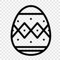 Easter baskets, Easter eggs, Easter eggs hunt, Easter eggs hunt game icon svg