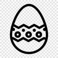 Easter, eggs, basket, decoration icon svg