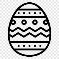 Easter, Eggs, Basket, Bunny icon svg