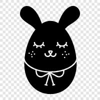 Easter, eggs, chocolate, bunny icon svg