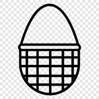 Easter, eggs, baskets, decoration icon svg