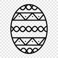 Easter, eggs, baskets, candy icon svg