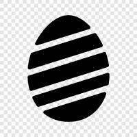 Easter, eggs, baskets, candy icon svg