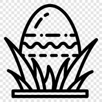 Easter egg hunt, Easter eggs, hunt for eggs, Easter egg hunt clues icon svg