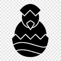 Ostereier, Osterhasen, Osterküken, Ostervogel symbol