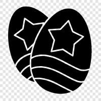 Easter Eggs, Easter Basket, Easter Bunting, Easter Egg Hunt icon svg