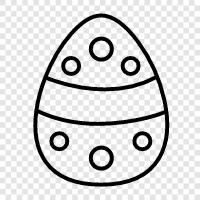 Easter traditions, Easter baskets, Easter eggs, Easter egg hunt icon svg