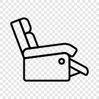 easy recliner, reclining sofa, reclining chair, Recliner icon svg