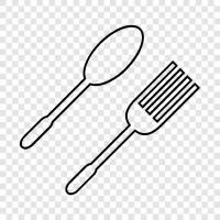 eating utensils, kitchen utensils, eating, fork and spoon icon svg