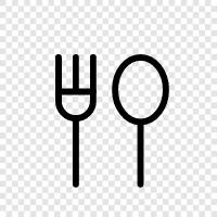 eating utensils, kitchen utensils, dining utensils, fork and spoon icon svg