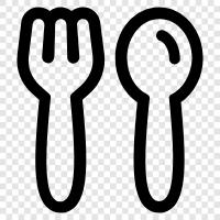 eating utensils, kitchen utensils, dining utensils, fork and spoon icon svg