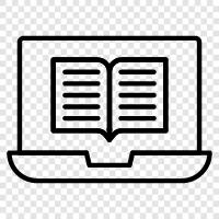 Ebook, Online reading, Kindle, online book icon svg