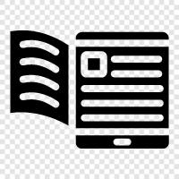 eBooks, eReading, digital reading, eBooks online icon svg