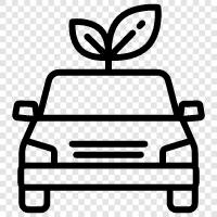 eco car, environmentally friendly, sustainable, alternative fuel icon svg