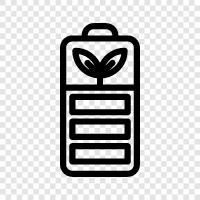 eco charger, eco solar battery, green battery, renewable battery icon svg