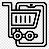 eCommerce, online shopping, online shopping carts, shopping cart software icon svg