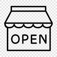 eCommerce, OnlineShopping, Open Store symbol