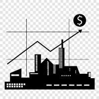 Ekonomik Kalkınma, Ekonomik Genişleme, Ekonomik İyileştirme, Ekonomik İlerleme ikon svg