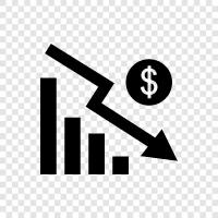 economic downfall, recession, financial downfall, financial recession icon svg