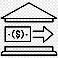 economic output, inflation, money supply, debt icon svg