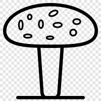 essbar, Küche, Pilze, kultiviert symbol
