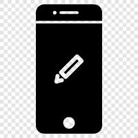 edit text, mobile text editor, Edit mobile icon svg