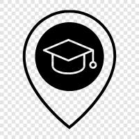 Education Center Near Me, Where Is An Education, Education Center Location icon svg