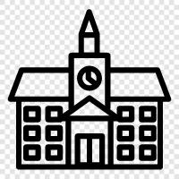 Education, Classes, School Supplies, School Buildings icon svg