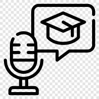 education podcasting, educational podcast, educational podcasts, education news icon svg