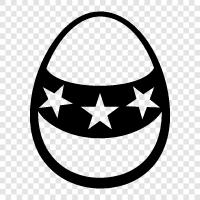 eggs, Easter, candy, baskets icon svg