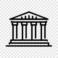 egypt, greek architecture, ancient architecture, parthenon temple icon svg