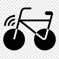 elektrikli bisiklet, bisiklet, akıllı bisiklet ikon svg