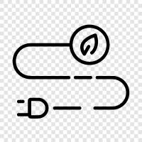 elektrisches Kabel, elektrische Energie, Stromkabel, Energiekabel symbol