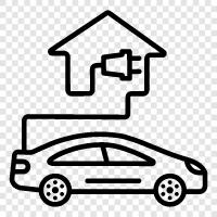 electric car, hybrid car, plugin car, chargeable car icon svg