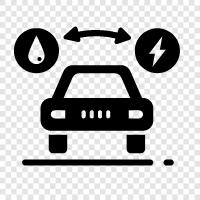 Elektroauto, Plugin Hybridauto, Allelektrisches Auto, Kraftstoff symbol