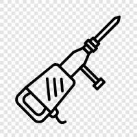 electric drill, drill, drill bits, drill press icon svg