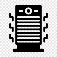 electric, portable, space heater, propane icon svg