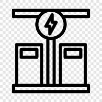 Электрогенератор, электроэнергия, электростанция Значок svg