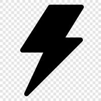 electric, power, surge, black icon svg