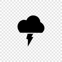 electric, thunder, storm, weather icon svg