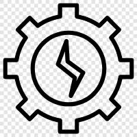 electric motor, electric generator, electric power, electric charge icon svg