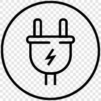 electric outlet, electric cord, electrician, electrician apprentice icon svg