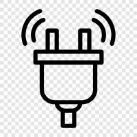 electric outlet, electric cord, outlet, cord icon svg